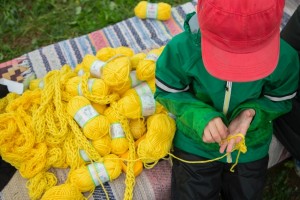 Från söndagens fingerstickning. Spatial ingick i Bagisodlarnas Gröna söndagprogram. (Foto Spatial)
